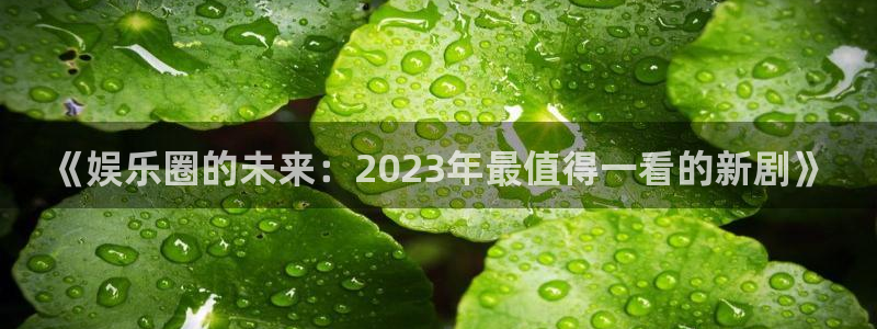 k8凯发kgame：《娱乐圈的未来：2023年最值得一看的新剧》